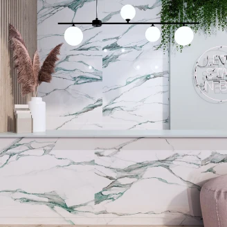Marmor Gulvflis <strong>Fantasy Marble</strong>  Grønn Polert 60x120 cm